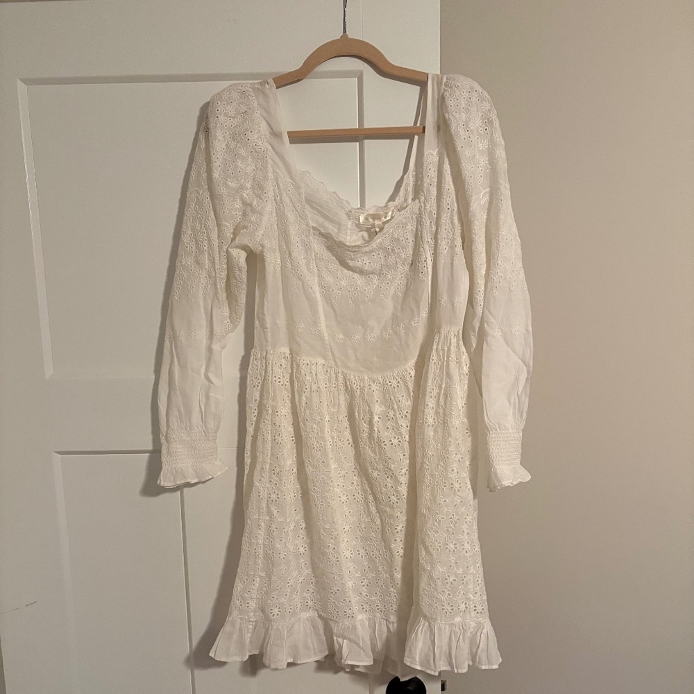 LoveShackFancy Preslina Dress In True White